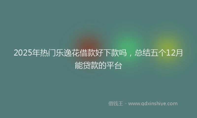2025年热门乐逸花借款好下款吗，总结五个12月能贷款的平台