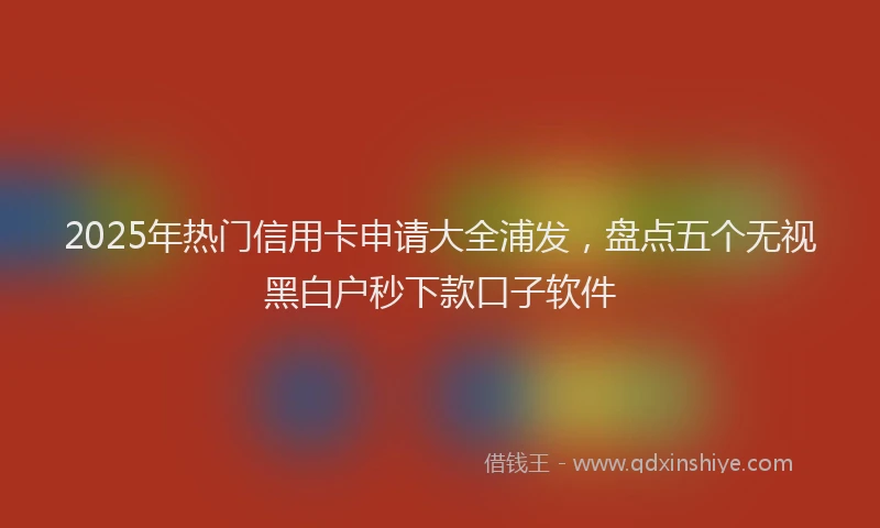 2025年热门信用卡申请大全浦发，盘点五个无视黑白户秒下款口子软件
