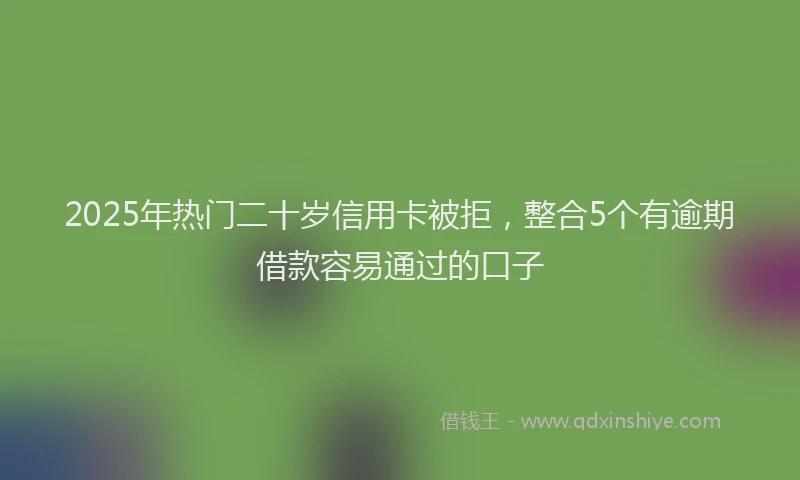 2025年热门二十岁信用卡被拒，整合5个有逾期借款容易通过的口子
