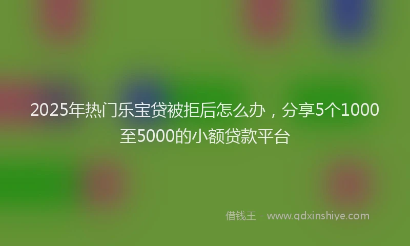 2025年热门乐宝贷被拒后怎么办，分享5个1000至5000的小额贷款平台