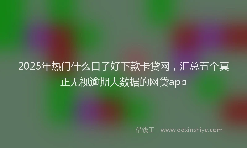 2025年热门什么口子好下款卡贷网,汇总五个真正无视逾期大数据的网贷app