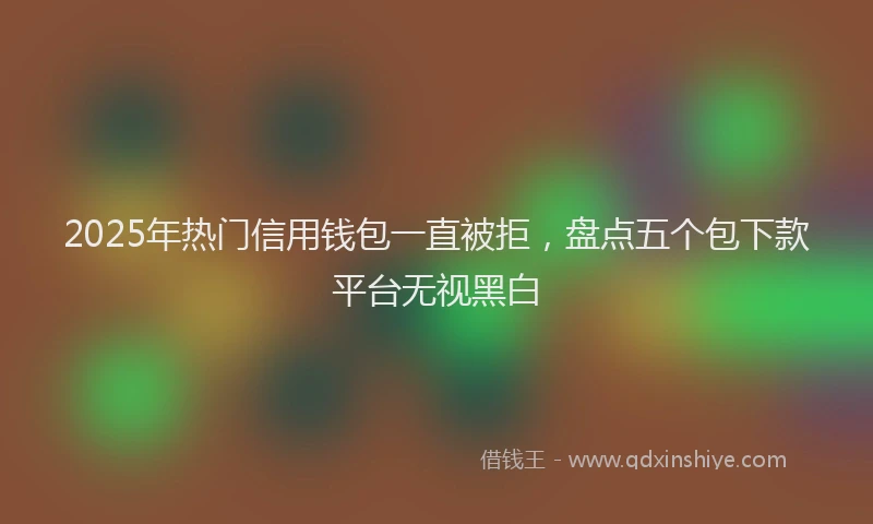2025年热门信用钱包一直被拒，盘点五个包下款平台无视黑白
