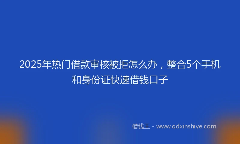 2025年热门借款审核被拒怎么办，整合5个手机和身份证快速借钱口子