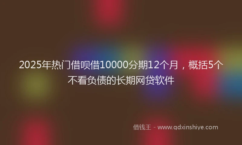 2025年热门借呗借10000分期12个月，概括5个不看负债的长期网贷软件