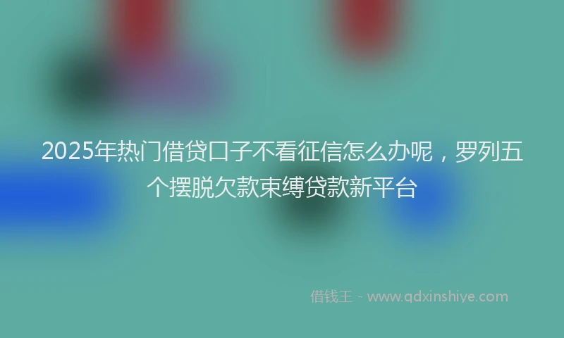2025年热门借贷口子不看征信怎么办呢，罗列五个摆脱欠款束缚贷款新平台