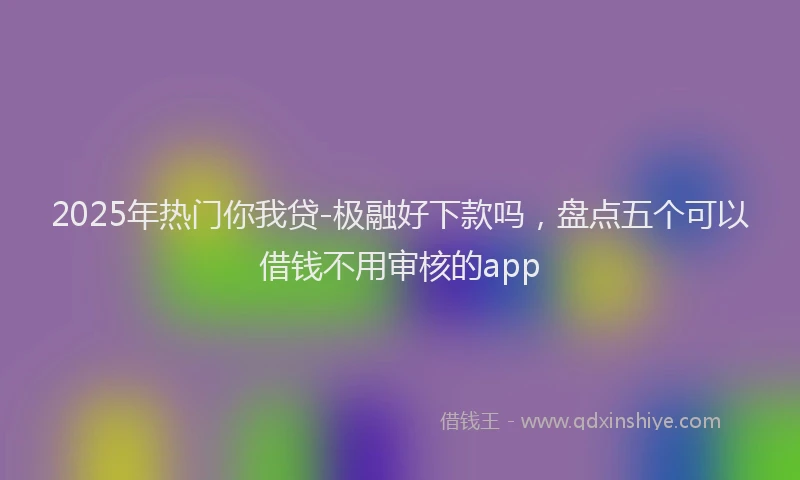 2025年热门你我贷-极融好下款吗，盘点五个可以借钱不用审核的app