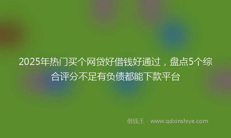 2025年热门买个网贷好借钱好通过，盘点5个综合评分不足有负债都能下款平台