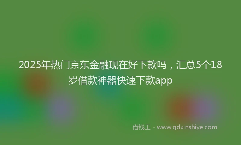 2025年热门京东金融现在好下款吗，汇总5个18岁借款神器快速下款app