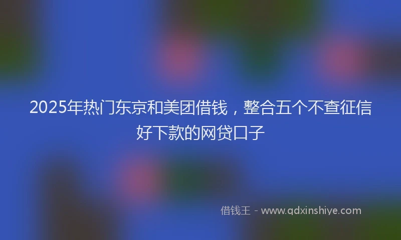 2025年热门东京和美团借钱，整合五个不查征信好下款的网贷口子