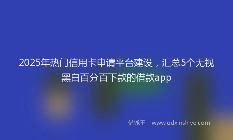 2025年热门信用卡申请平台建设，汇总5个无视黑白百分百下款的借款app