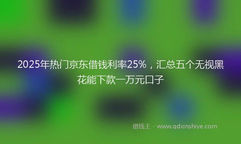 2025年热门京东借钱利率25%，汇总五个无视黑花能下款一万元口子
