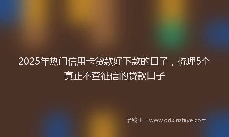 2025年热门信用卡贷款好下款的口子，梳理5个真正不查征信的贷款口子