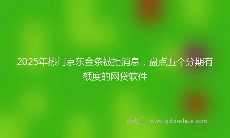 2025年热门京东金条被拒消息，盘点五个分期有额度的网贷软件