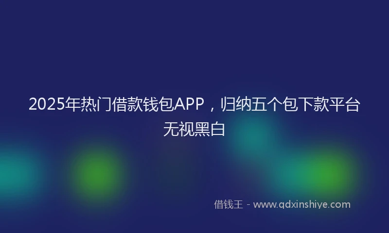 2025年热门借款钱包APP，归纳五个包下款平台无视黑白
