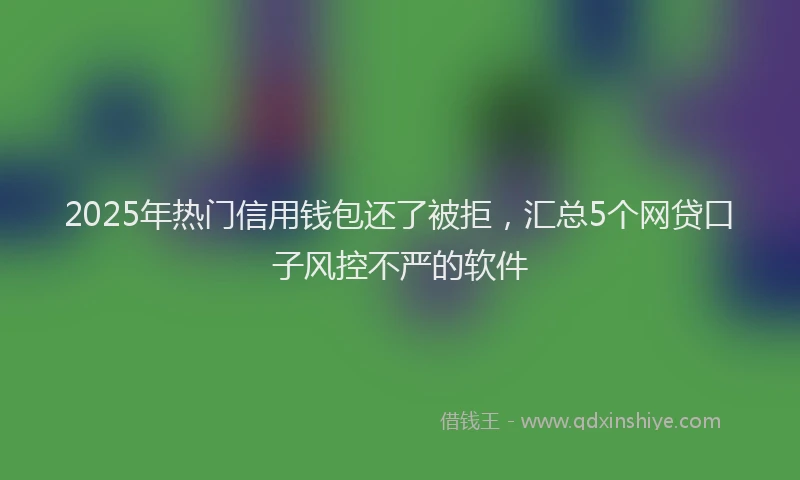2025年热门信用钱包还了被拒，汇总5个网贷口子风控不严的软件