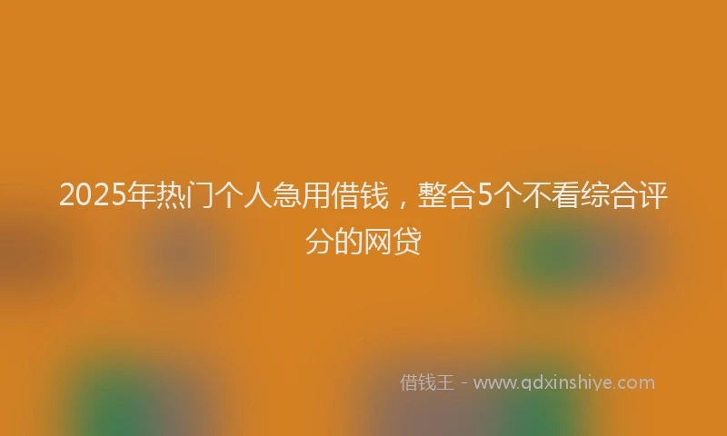 2025年热门个人急用借钱，整合5个不看综合评分的网贷