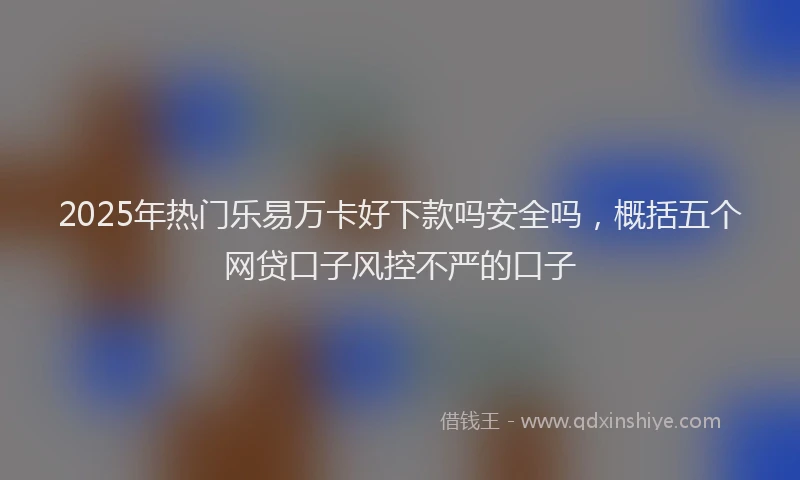 2025年热门乐易万卡好下款吗安全吗，概括五个网贷口子风控不严的口子