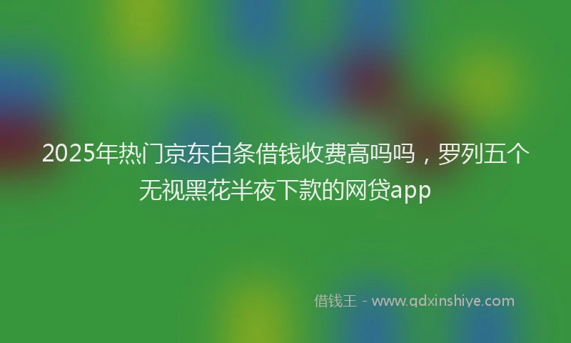 2025年热门京东白条借钱收费高吗吗，罗列五个无视黑花半夜下款的网贷app