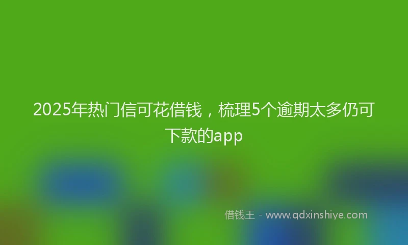 2025年热门信可花借钱，梳理5个逾期太多仍可下款的app