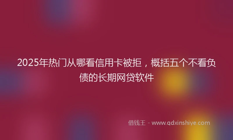 2025年热门从哪看信用卡被拒，概括五个不看负债的长期网贷软件