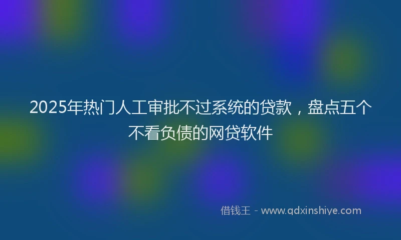 2025年热门人工审批不过系统的贷款，盘点五个不看负债的网贷软件