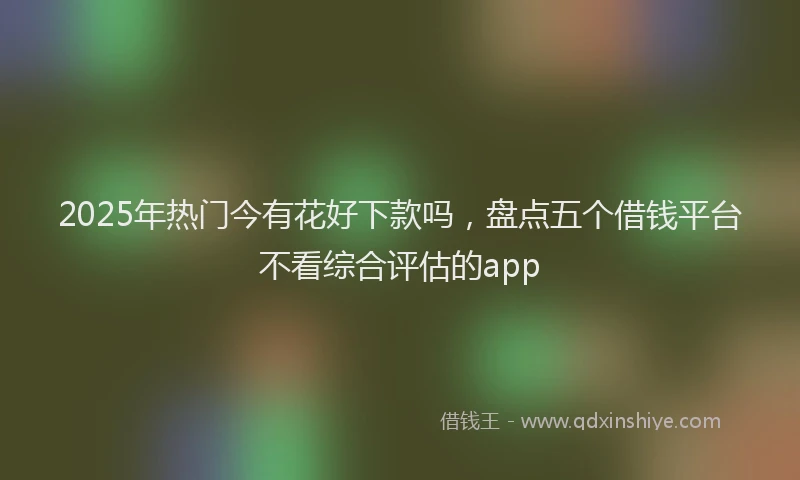 2025年热门今有花好下款吗，盘点五个借钱平台不看综合评估的app