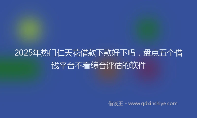 2025年热门仁天花借款下款好下吗，盘点五个借钱平台不看综合评估的软件