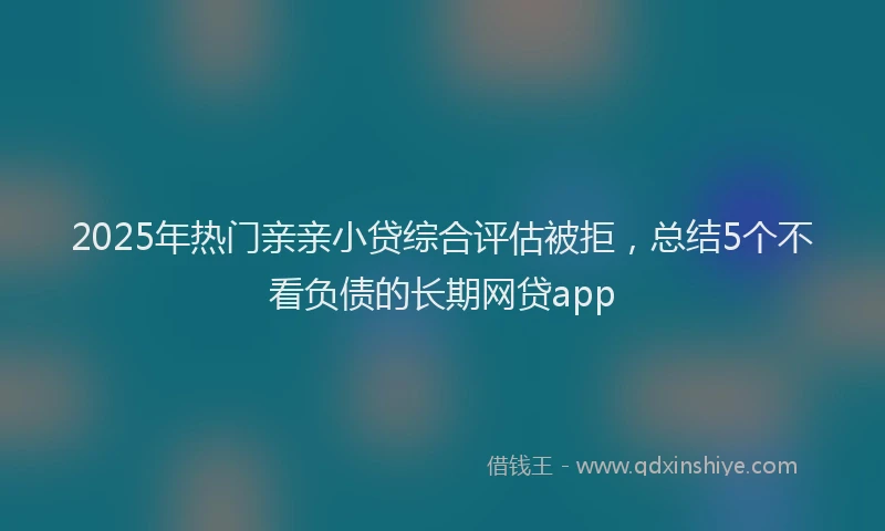 2025年热门亲亲小贷综合评估被拒，总结5个不看负债的长期网贷app