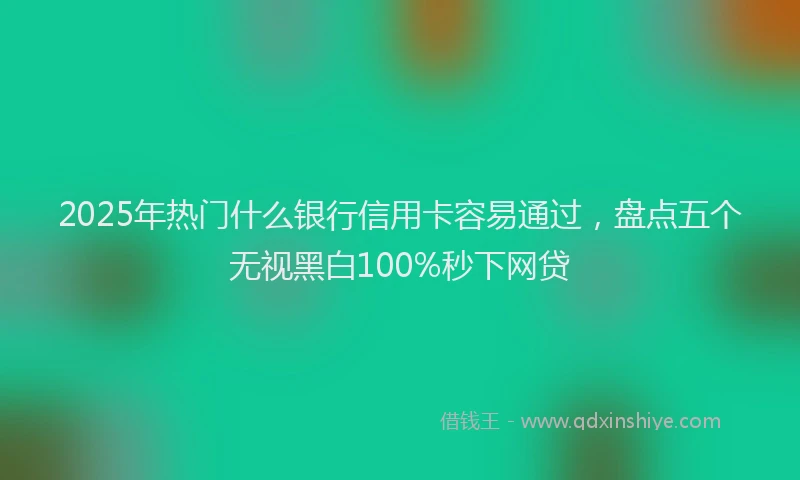2025年热门什么银行信用卡容易通过，盘点五个无视黑白100%秒下网贷