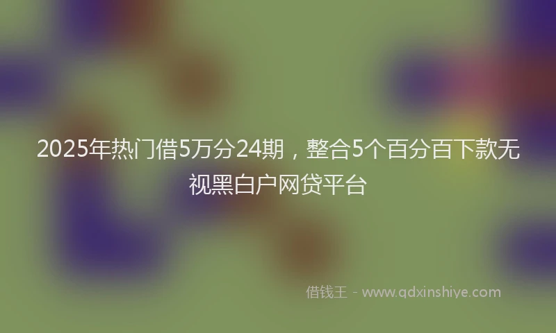 2025年热门借5万分24期，整合5个百分百下款无视黑白户网贷平台