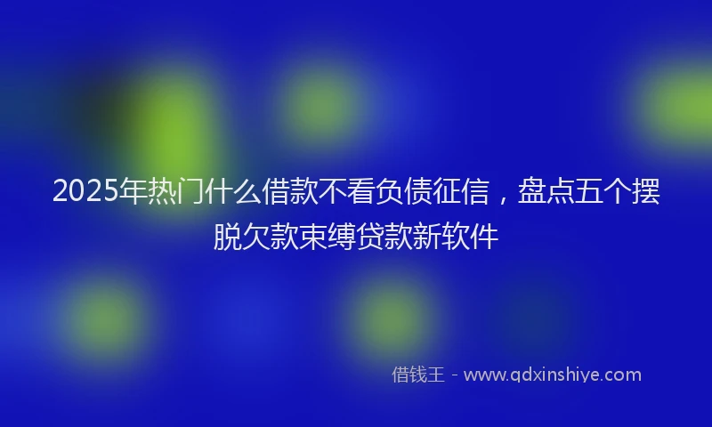 2025年热门什么借款不看负债征信，盘点五个摆脱欠款束缚贷款新软件