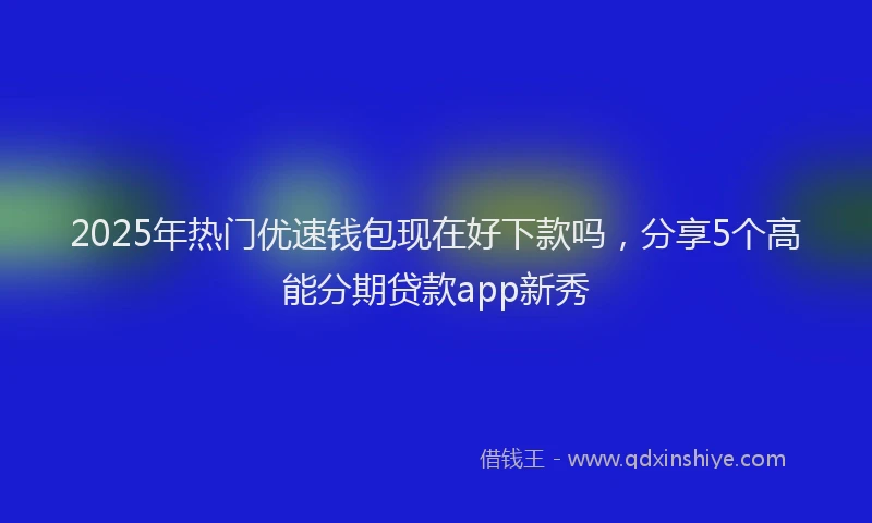 2025年热门优速钱包现在好下款吗，分享5个高能分期贷款app新秀