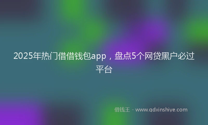 2025年热门借借钱包app，盘点5个网贷黑户必过平台