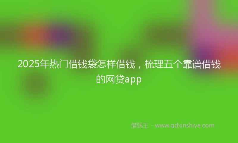 2025年热门借钱袋怎样借钱，梳理五个靠谱借钱的网贷app