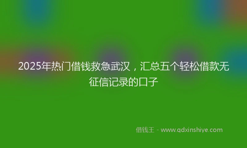 2025年热门借钱救急武汉，汇总五个轻松借款无征信记录的口子