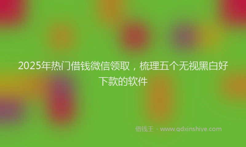 2025年热门借钱微信领取，梳理五个无视黑白好下款的软件