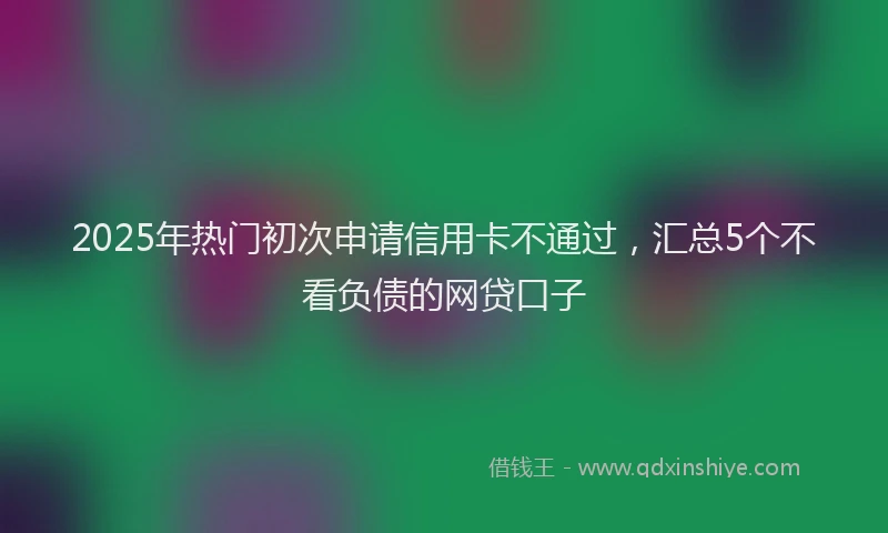 2025年热门初次申请信用卡不通过，汇总5个不看负债的网贷口子