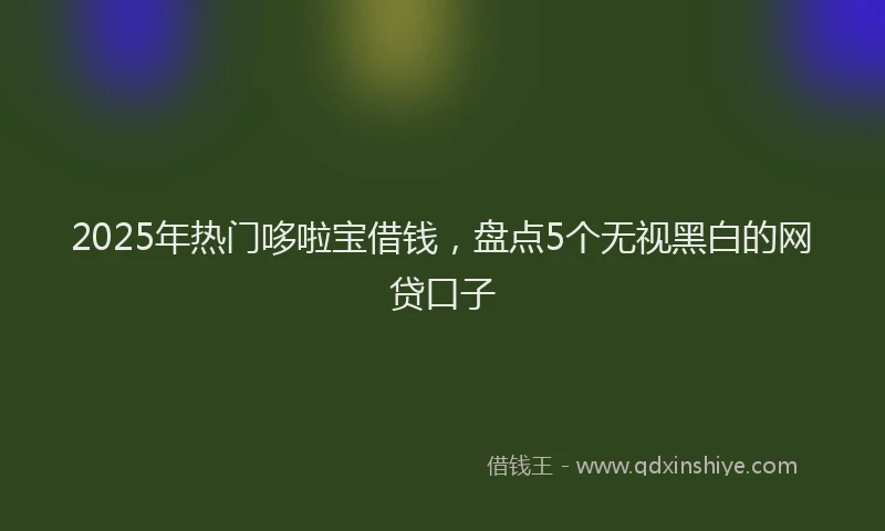 2025年热门哆啦宝借钱，盘点5个无视黑白的网贷口子