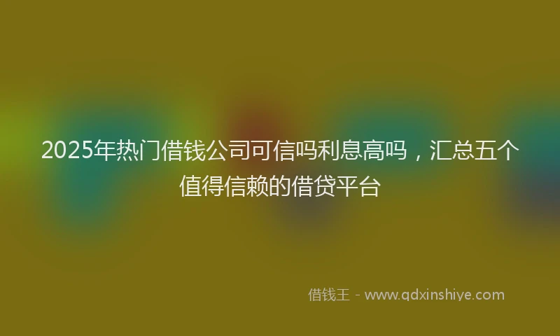 2025年热门借钱公司可信吗利息高吗，汇总五个值得信赖的借贷平台