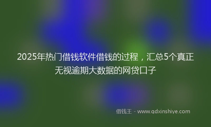 2025年热门借钱软件借钱的过程，汇总5个真正无视逾期大数据的网贷口子