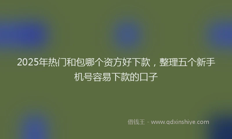 2025年热门和包哪个资方好下款，整理五个新手机号容易下款的口子