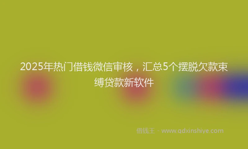 2025年热门借钱微信审核，汇总5个摆脱欠款束缚贷款新软件