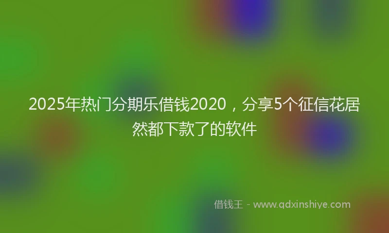 2025年热门分期乐借钱2020，分享5个征信花居然都下款了的软件