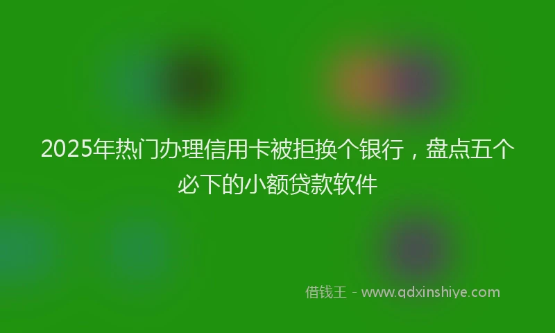 2025年热门办理信用卡被拒换个银行，盘点五个必下的小额贷款软件