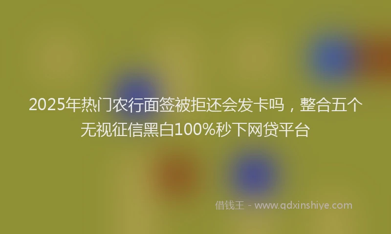 2025年热门农行面签被拒还会发卡吗，整合五个无视征信黑白100%秒下网贷平台