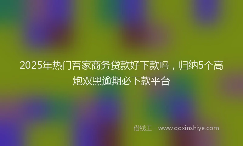2025年热门吾家商务贷款好下款吗，归纳5个高炮双黑逾期必下款平台