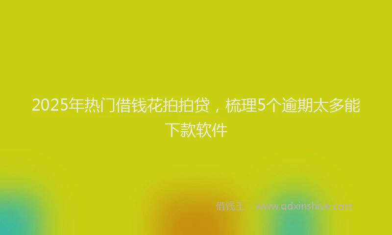 2025年热门借钱花拍拍贷，梳理5个逾期太多能下款软件