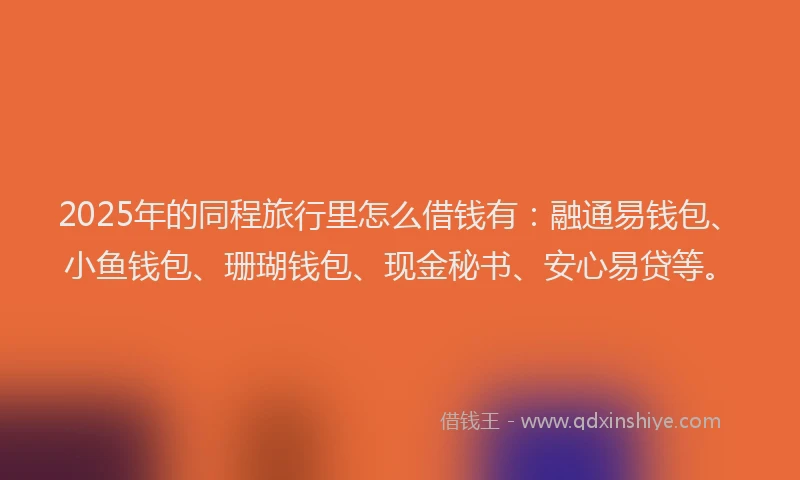 2025年的同程旅行里怎么借钱有：融通易钱包、小鱼钱包、珊瑚钱包、现金秘书、安心易贷等。