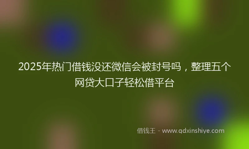 2025年热门借钱没还微信会被封号吗，整理五个网贷大口子轻松借平台