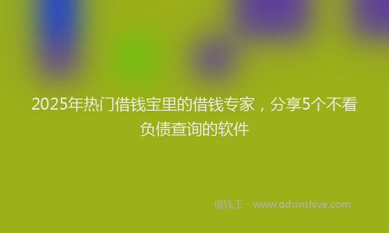 2025年热门借钱宝里的借钱专家，分享5个不看负债查询的软件